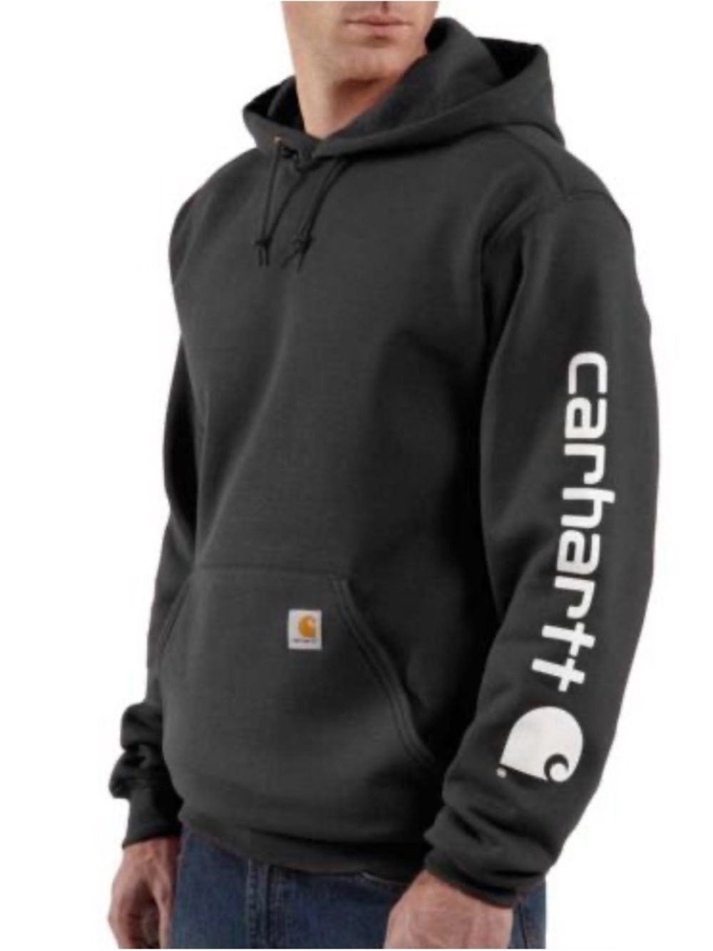 Carhartt Loose Fit Midweight Logo Sleeve Graphic Sweatshirt Black Large NWT